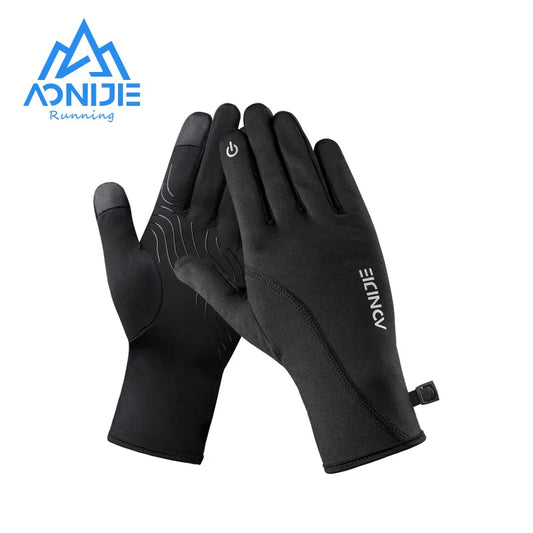 Breathable Full Finger Anti Slip Running Gloves - Touchscreen