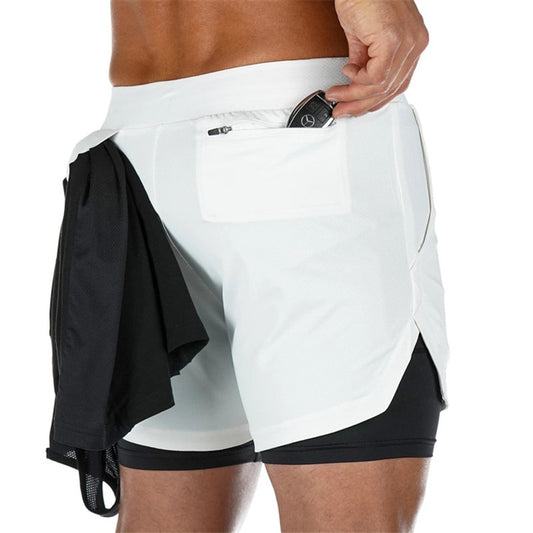Casual Sport Shorts Men Double-deck  Running/Jogging /Gym