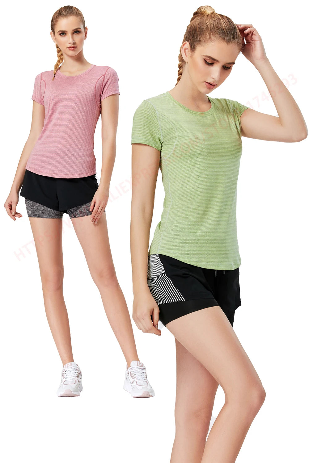 Woman Running Shorts Double Layer Breathable Quick Drying