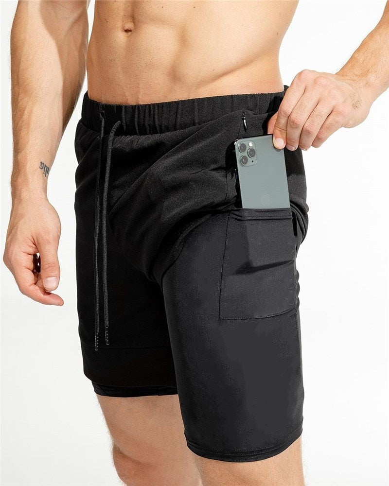 Men's Double Layer Running Shorts