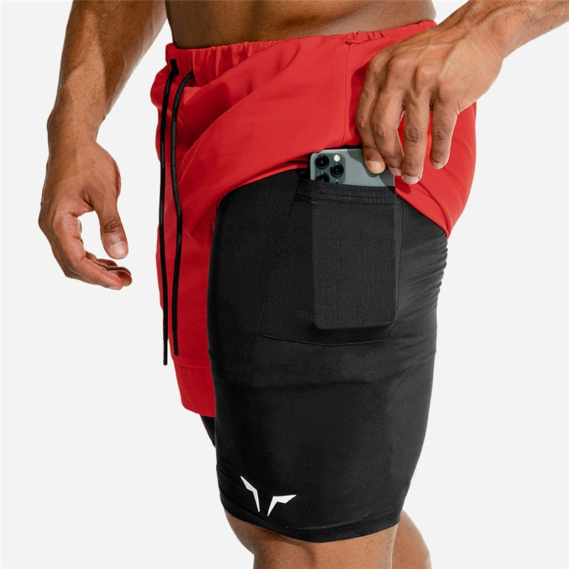 Men's Double Layer Running Shorts