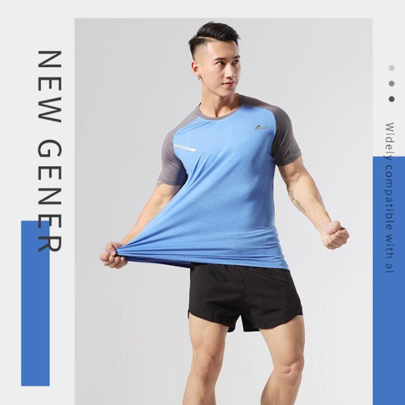 Professional Men Quick Drying Breathable Short Sleeve Running T-shirts