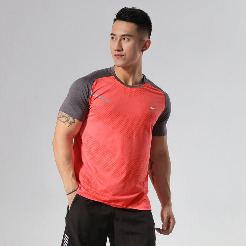 Professional Men Quick Drying Breathable Short Sleeve Running T-shirts