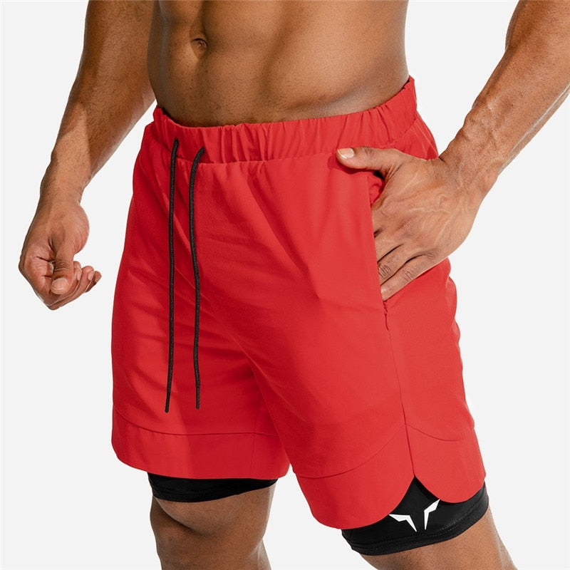 Men's Double Layer Running Shorts