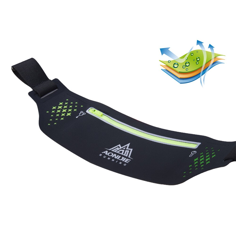 AONIJIE W923 Adjustable Slim Running Waist Belt Jogging Bag Fanny Pack Travel Marathon Gym Workout Fitness 6.5 in Phone Holder