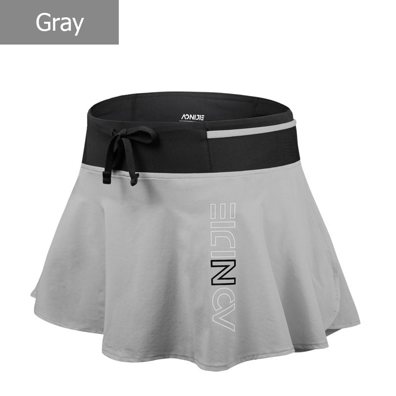 Women Female Quick Dry Sports Skirt - With Lining -  Invisible Pocket For Running