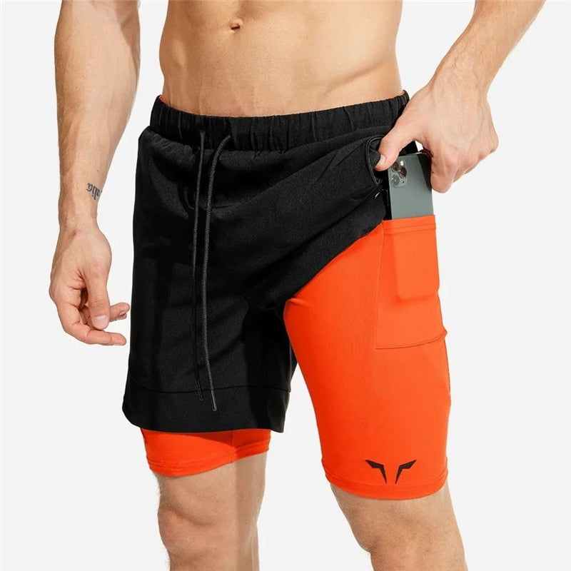 Men's Double Layer Running Shorts